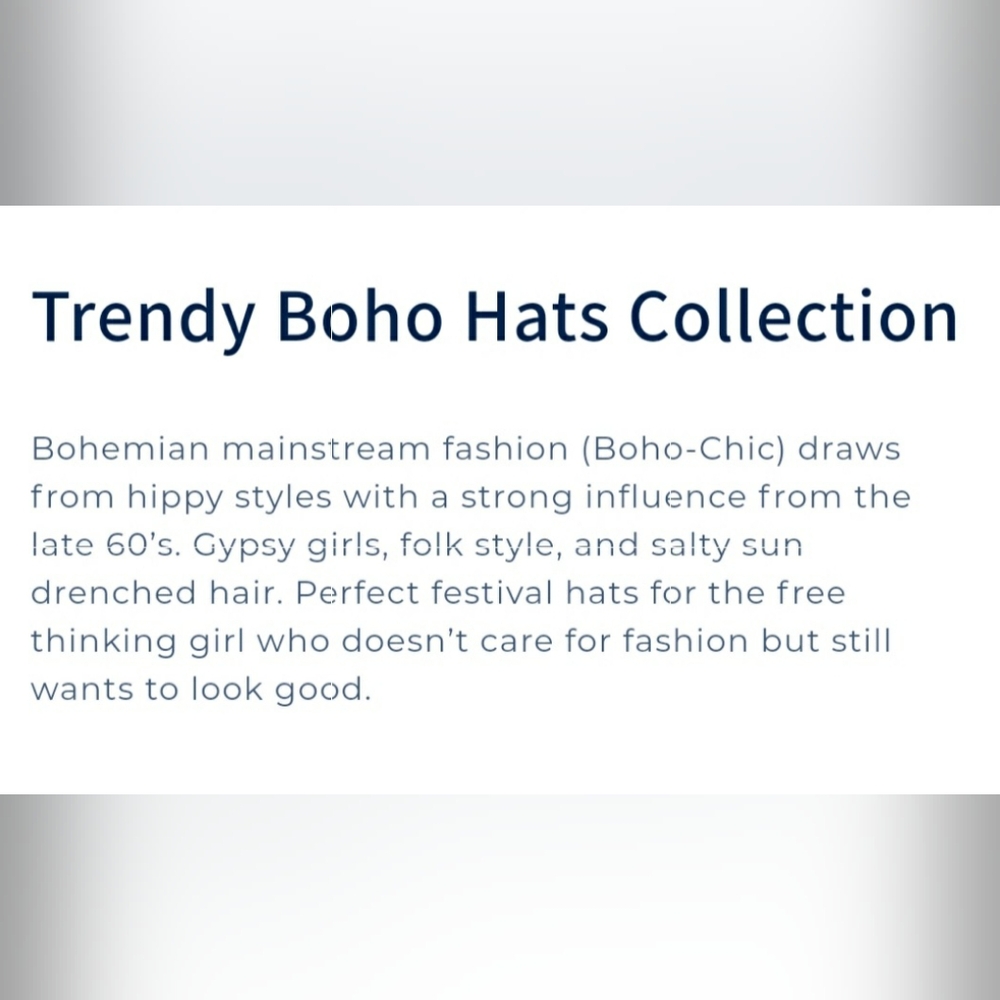 BOHO HAT & 2 HATBANDS - Picture 6 of 11